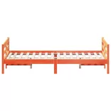 viaszbarna tömör fenyőfa ágy matrac nélkül 140 x 200 cm