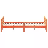 viaszbarna tömör fenyőfa ágy matrac nélkül 120 x 200 cm