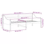 tömör fenyőfa kanapéágy matrac nélkül 80 x 200 cm