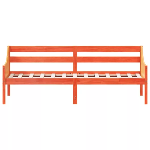 viaszbarna tömör fenyőfa kanapéágy matrac nélkül 80 x 200 cm