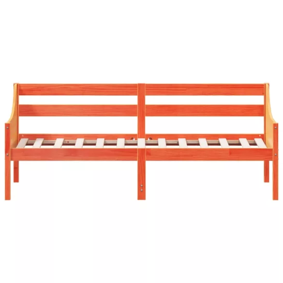 viaszbarna tömör fenyőfa kanapéágy matrac nélkül 90 x 190 cm