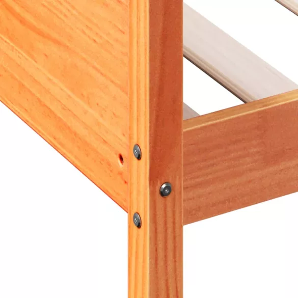 viaszbarna tömör fenyőfa kanapéágy matrac nélkül 90 x 190 cm