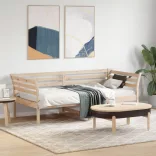 tömör fenyőfa kanapéágy matrac nélkül 90 x 190 cm