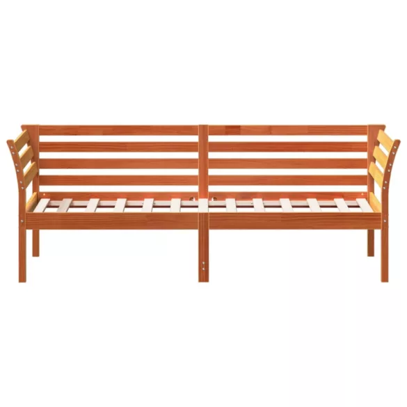 viaszbarna tömör fenyőfa kanapéágy matrac nélkül 90 x 190 cm