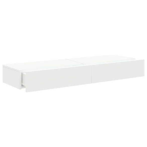 2 db fehér TV-szekrény LED-lámpákkal 60x35x15,5 cm