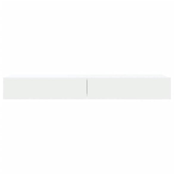 2 db fehér TV-szekrény LED-lámpákkal 60x35x15,5 cm