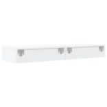 2 db fehér TV-szekrény LED-lámpákkal 60x35x15,5 cm