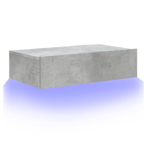 betonszürke TV-szekrény LED-lámpákkal 60x35x15,5 cm