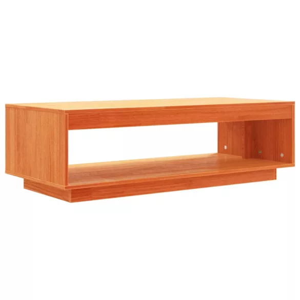 viaszbarna tömör fenyőfa dohányzóasztal 110 x 50 x 33,5 cm