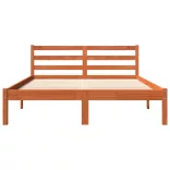 viaszbarna tömör fenyőfa ágy matrac nélkül 120 x 190 cm