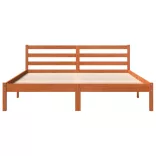 viaszbarna tömör fenyőfa ágy matrac nélkül 200 x 200 cm