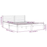 viaszbarna tömör fenyőfa ágy matrac nélkül 200 x 200 cm