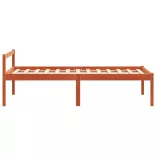 viaszbarna tömör fenyőfa időseknek való ágy 75x190 cm