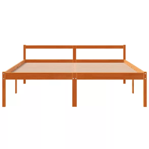 viaszbarna tömör fenyőfa időseknek való ágy 150 x 200 cm