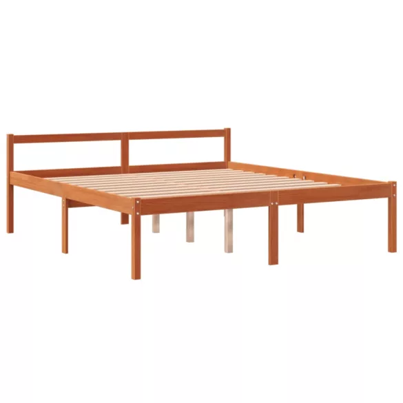 viaszbarna tömör fenyőfa időseknek való ágy 160 x 200 cm