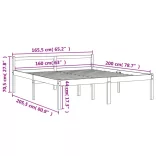 viaszbarna tömör fenyőfa időseknek való ágy 160 x 200 cm