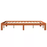 viaszbarna tömör fenyőfa ágy matrac nélkül 140 x 190 cm