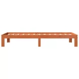 viaszbarna tömör fenyőfa ágy matrac nélkül 90 x 200 cm