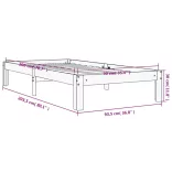 viaszbarna tömör fenyőfa ágy matrac nélkül 90 x 200 cm