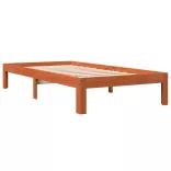 viaszbarna tömör fenyőfa ágy matrac nélkül 100 x 200 cm