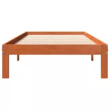 viaszbarna tömör fenyőfa ágy matrac nélkül 100 x 200 cm