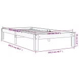 viaszbarna tömör fenyőfa ágy matrac nélkül 100 x 200 cm