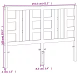 viaszbarna tömör fenyőfa fejtámla 150 cm