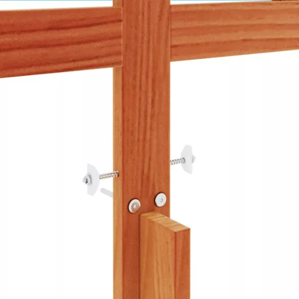 viaszbarna tömör fenyőfa fejtámla 135 cm