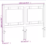 viaszbarna tömör fenyőfa fejtámla 135 cm