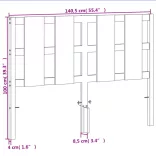 viaszbarna tömör fenyőfa fejtámla 135 cm