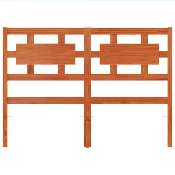 viaszbarna tömör fenyőfa fejtámla 135 cm