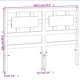 viaszbarna tömör fenyőfa fejtámla 135 cm
