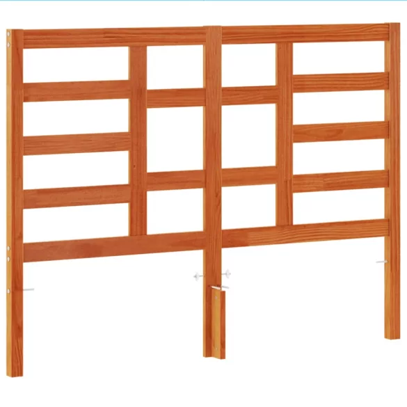 viaszbarna tömör fenyőfa fejtámla 135 cm