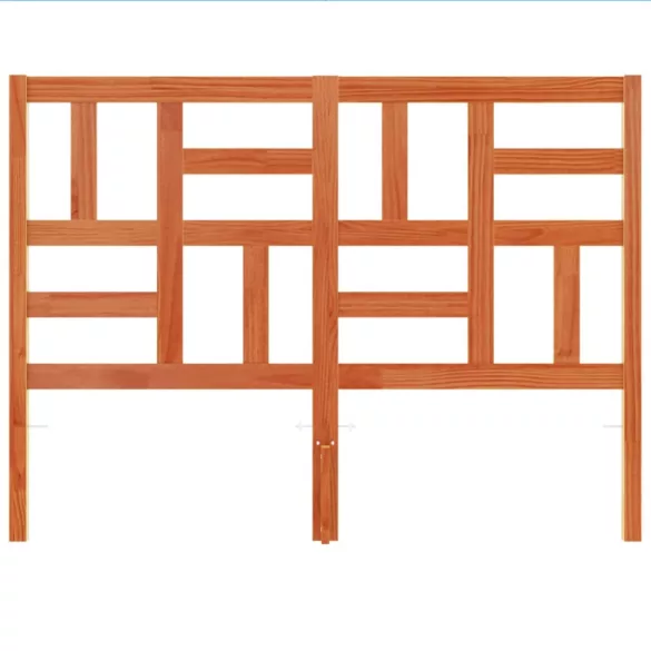 viaszbarna tömör fenyőfa fejtámla 150 cm