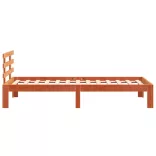 viaszbarna tömör fenyőfa ágy matrac nélkül 75 x 190 cm