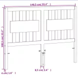 viaszbarna tömör fenyőfa fejtámla 135 cm
