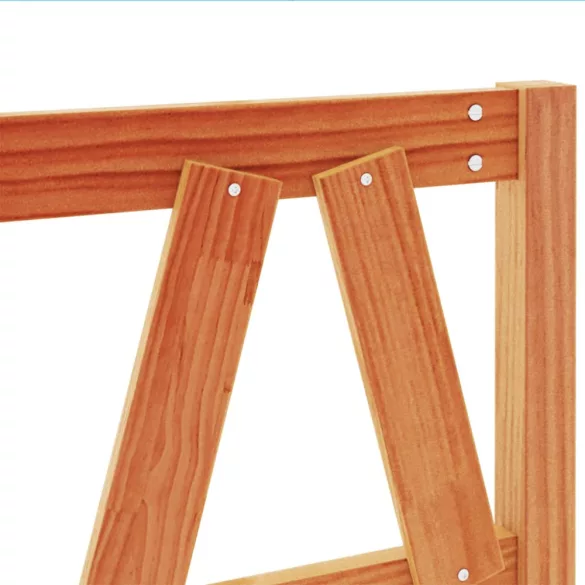 viaszbarna tömör fenyőfa fejtámla 135 cm