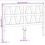 viaszbarna tömör fenyőfa fejtámla 135 cm