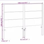 viaszbarna tömör fenyőfa fejtámla 135 cm