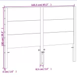 viaszbarna tömör fenyőfa fejtámla 160 cm