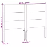 viaszbarna tömör fenyőfa fejtámla 180 cm