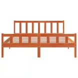 viaszbarna tömör fenyőfa ágy matrac nélkül 150 x 200 cm