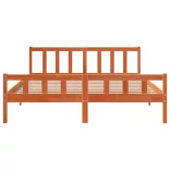 viaszbarna tömör fenyőfa ágy matrac nélkül 160 x 200 cm