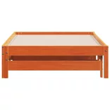 viaszbarna tömör fenyőfa kihúzható kanapéágy 90 x 200 cm