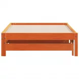 viaszbarna tömör fenyőfa kihúzható kanapéágy 80 x 200 cm