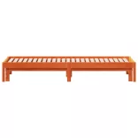 viaszbarna tömör fenyőfa kihúzható kanapéágy 80 x 200 cm