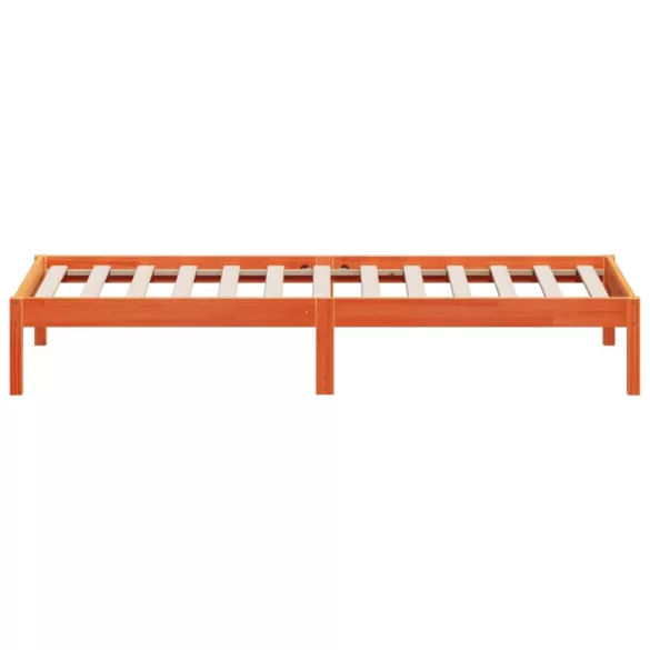 viaszbarna tömör fenyőfa kanapéágy matrac nélkül 90 x 200 cm