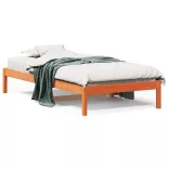 viaszbarna tömör fenyőfa kanapéágy matrac nélkül 80 x 200 cm