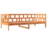 viaszbarna tömör fenyőfa kanapéágy matrac nélkül 90 x 200 cm