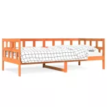 viaszbarna tömör fenyőfa kanapéágy matrac nélkül 80 x 200 cm